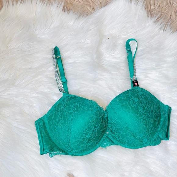 Victoria secret PUSH UP Bling Lace Bra 36C NWT - Picture 2 of 9